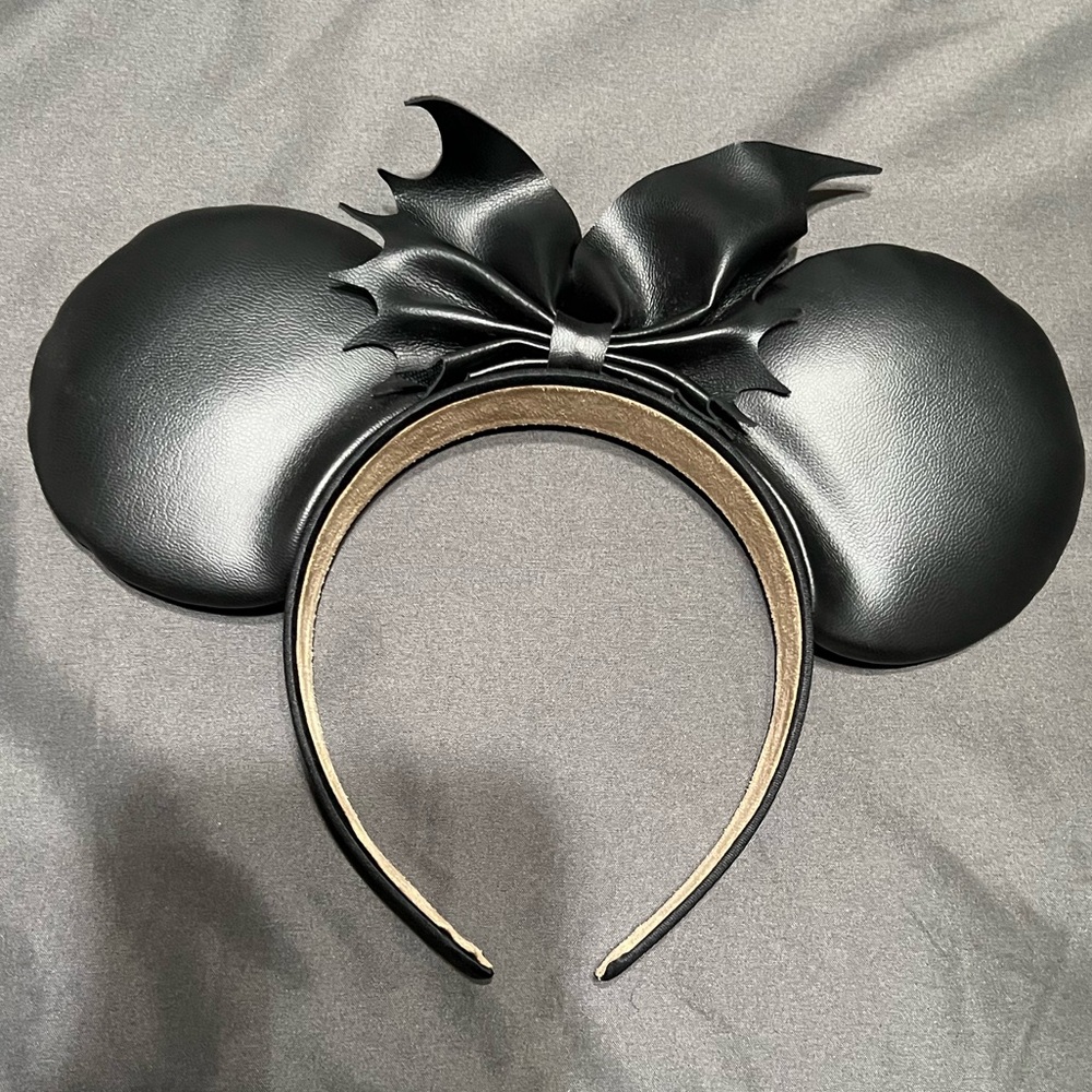 Faux Leather Bat Disney Ears